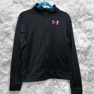 Under Armour Black Jacket with Pink Emblem
